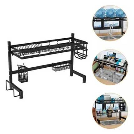 🌟Escurreplatos y Organizador de 85cm. 🍽️, en acero inoxidable. 💖 - Imagen 2